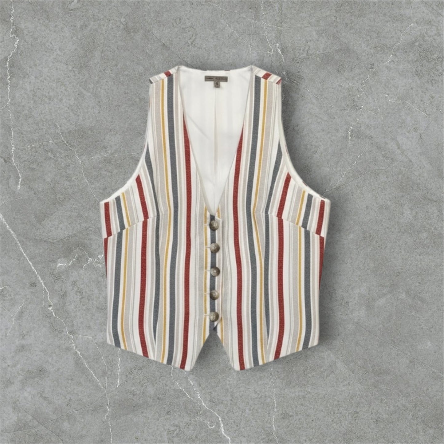 Set în Dungi din Vâscoză (Vestă & Pantaloni)