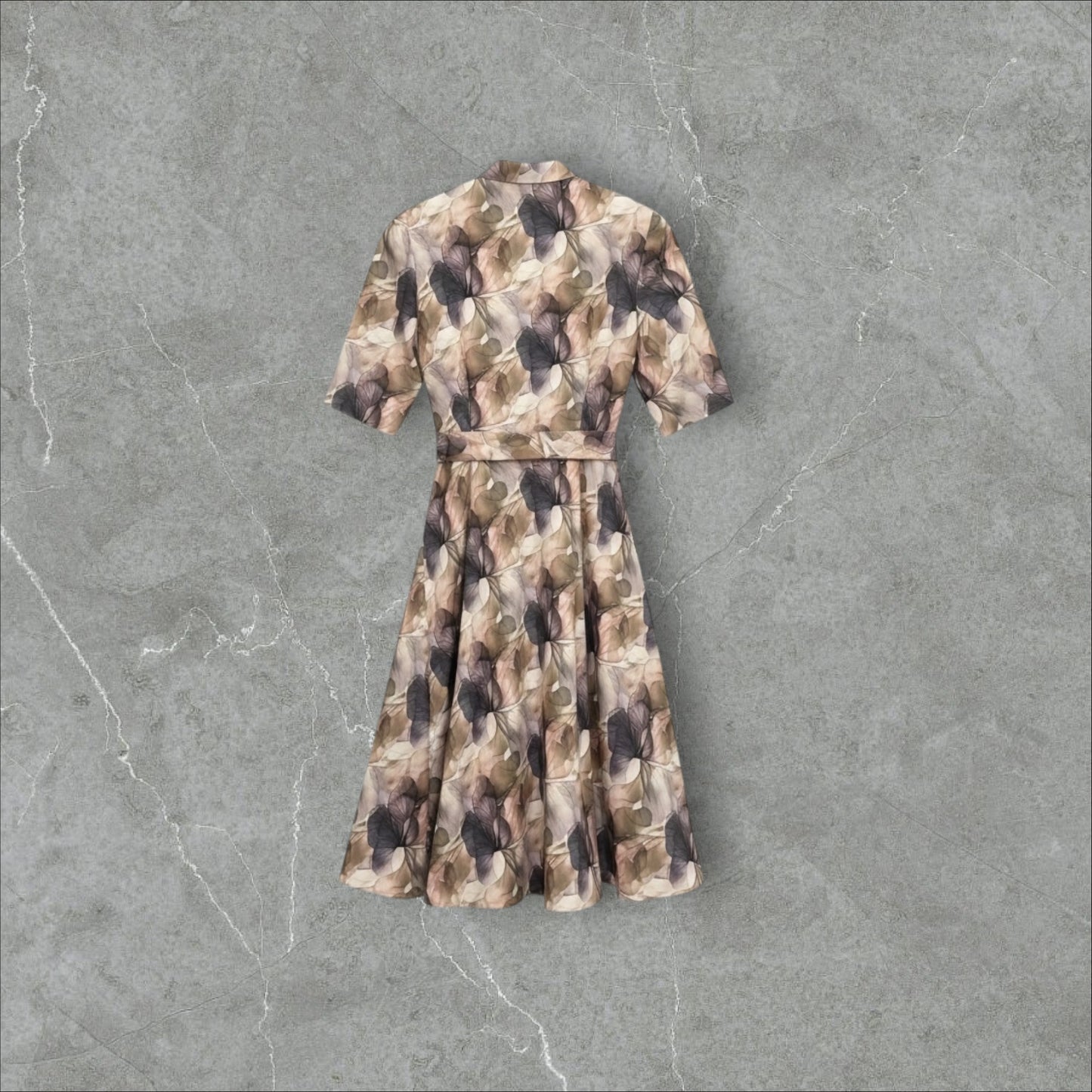 Rochie A-Line cu Imprimeu Petale
