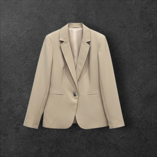 Sacou Elegant Beige Slim-Fit