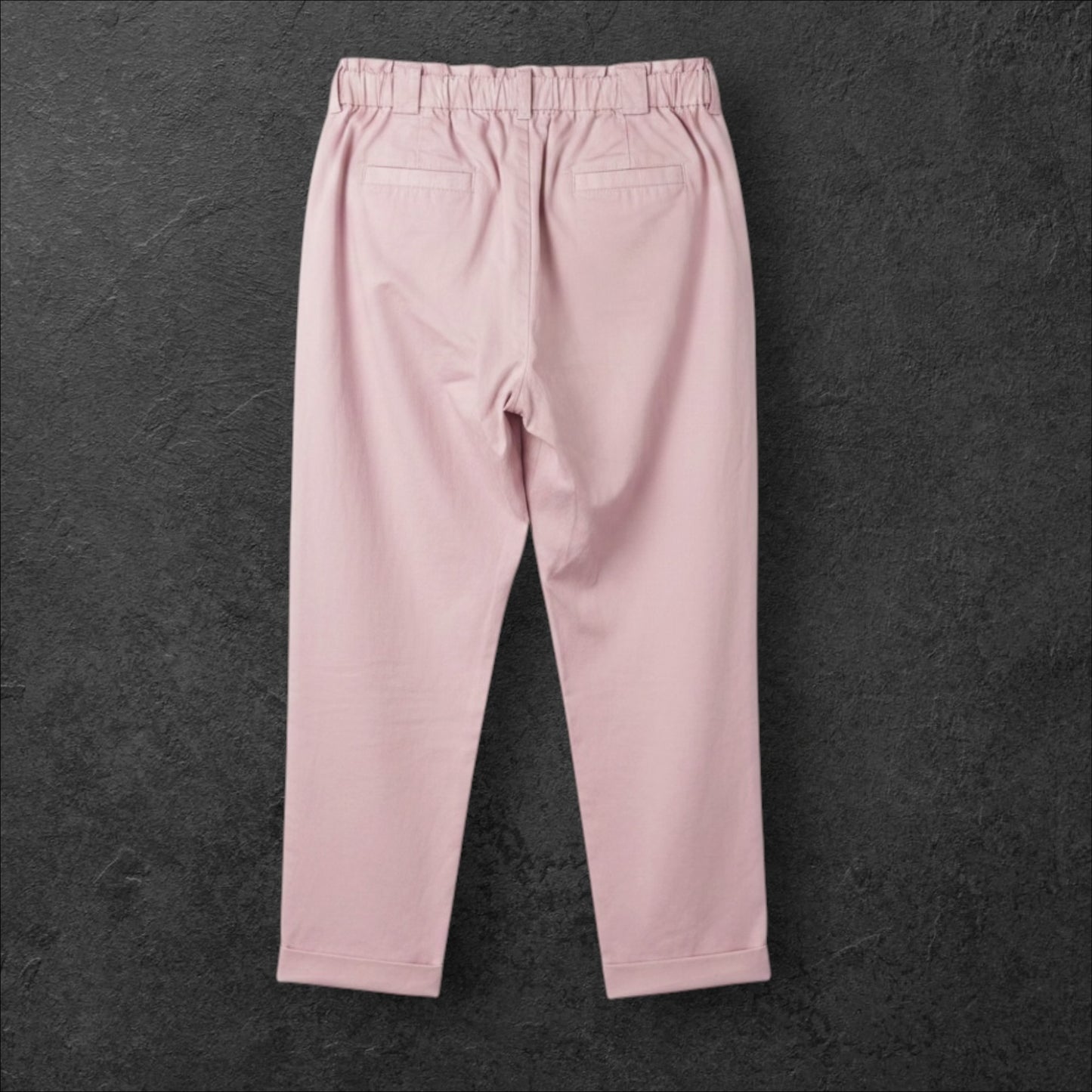 Pantaloni Roz Prăfuit cu Eșarfă – Mărime Unică