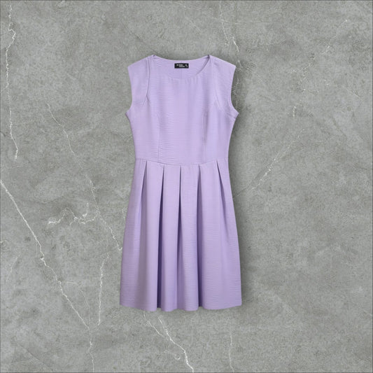 Rochie A-Line cu Fustă Plisată Lavandă