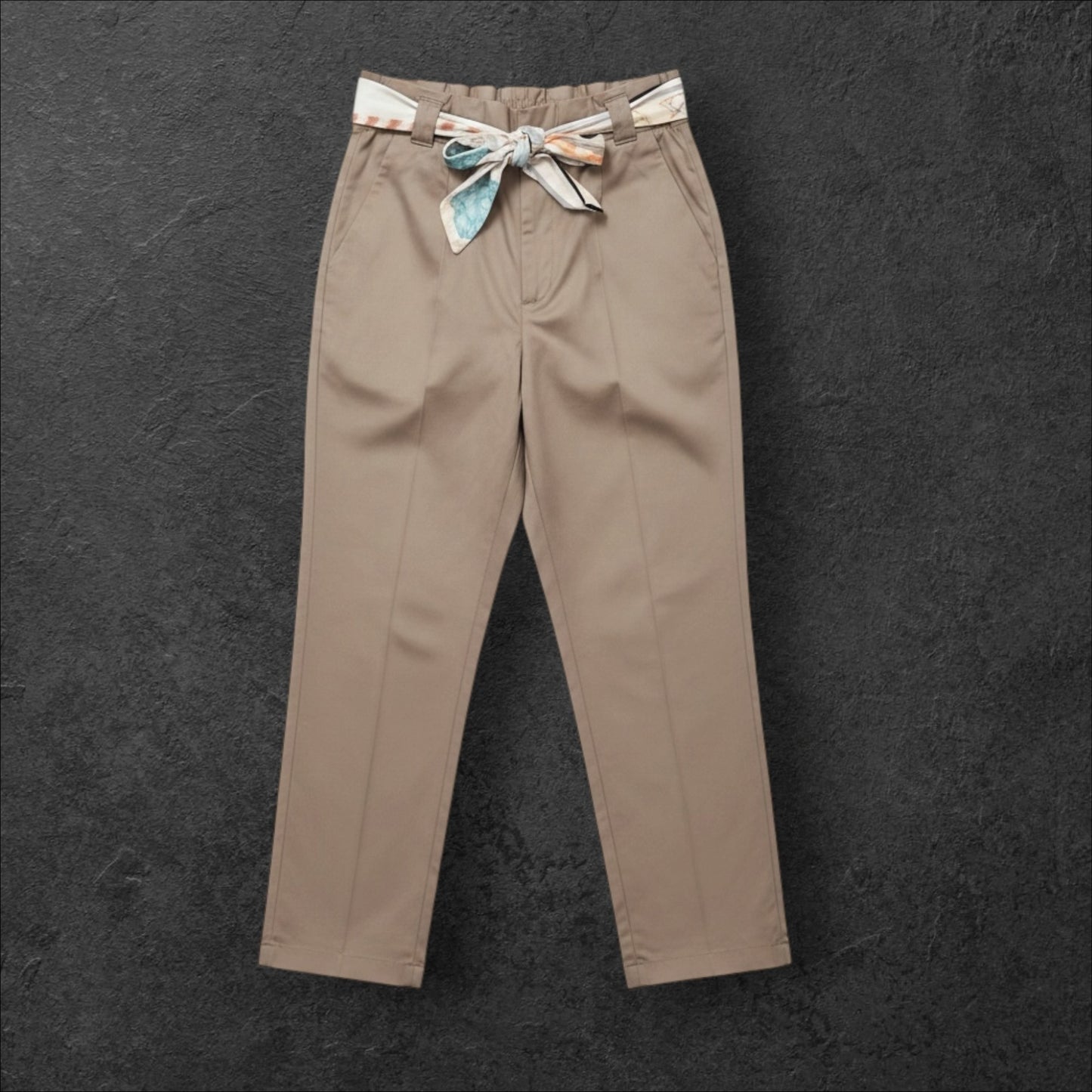 Pantaloni Casual din Bumbac – Bej – Mărime Unică