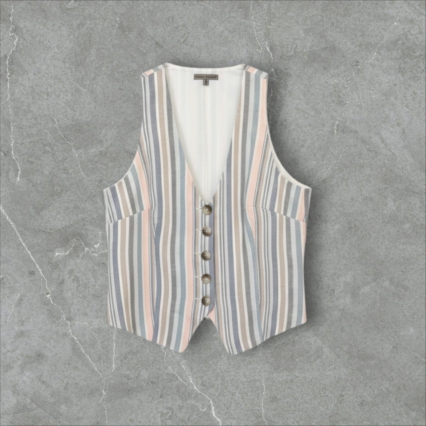 Set în Dungi Pastel (Vestă & Pantaloni)