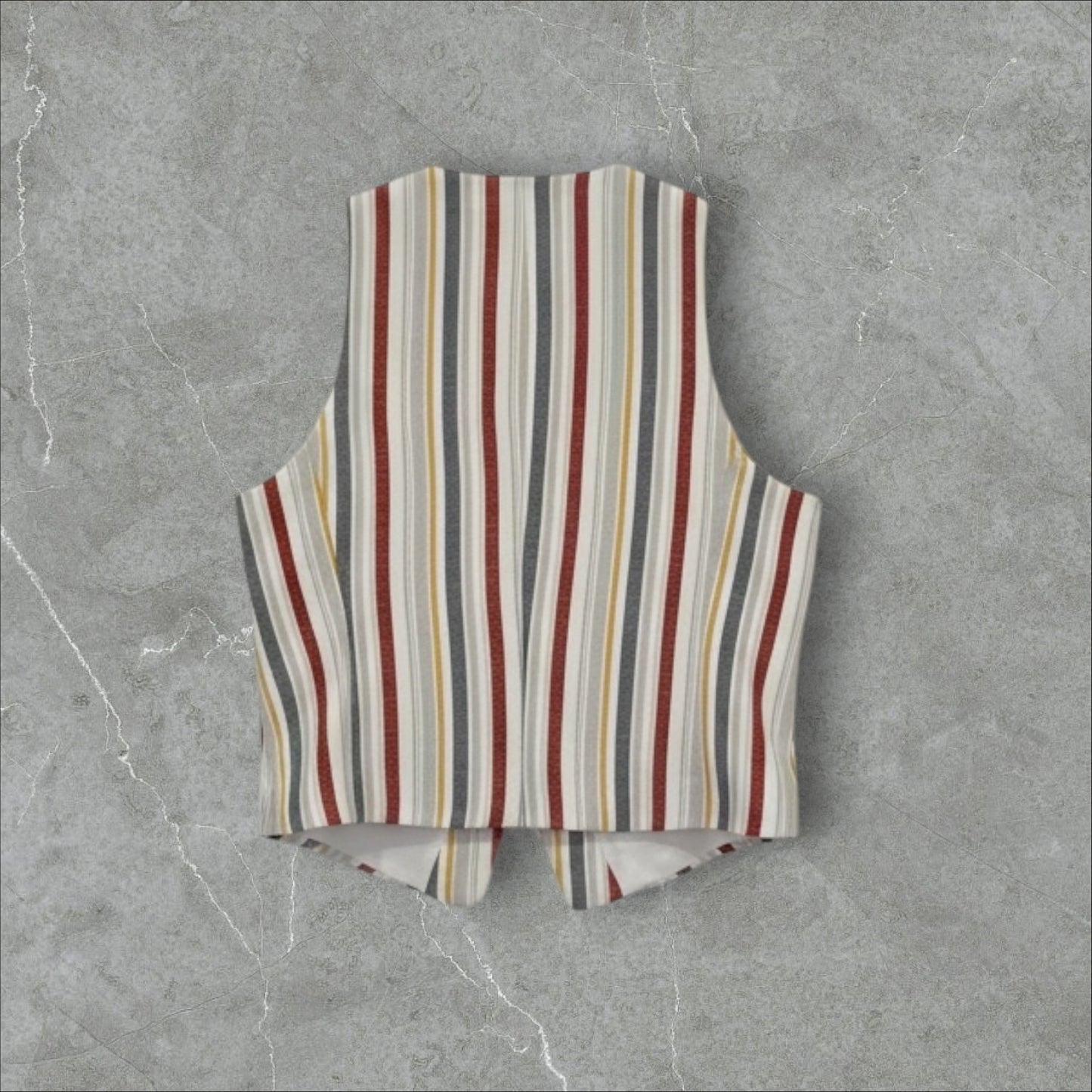 Set în Dungi din Vâscoză (Vestă & Pantaloni)