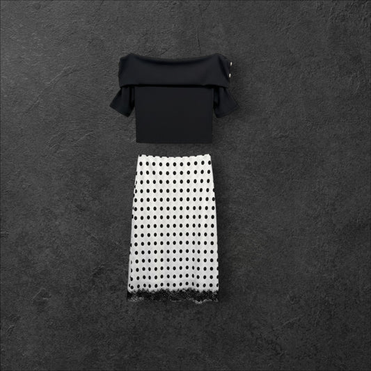 Set Elegant Black & Dots